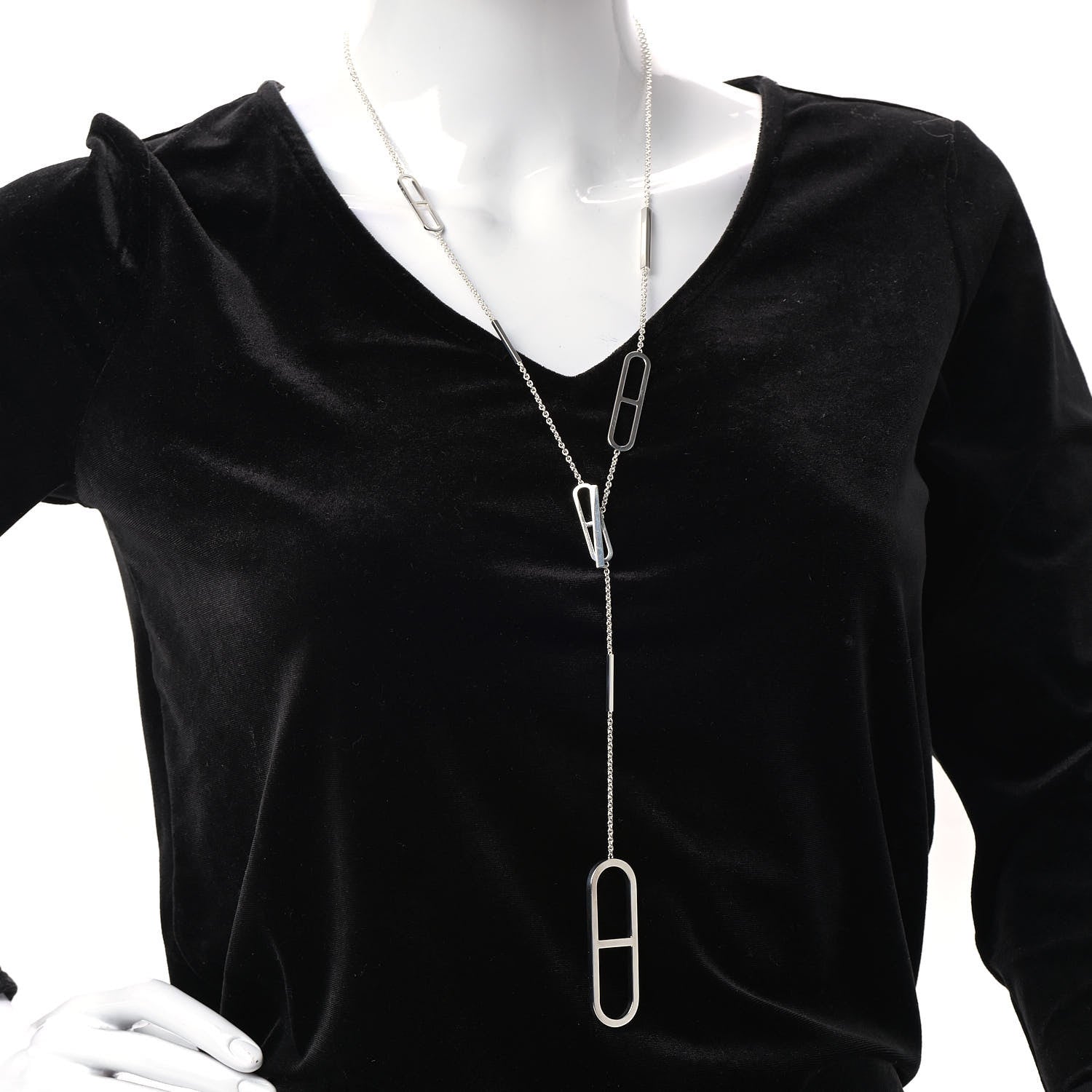 Hermes Sterling Silver Ever Chaine d'Ancre Long Lariat Necklace 2 of 6