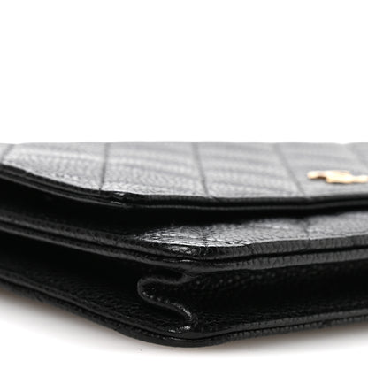 Chanel Caviar Quilted Wallet on Chain WOC Black 9 of 10