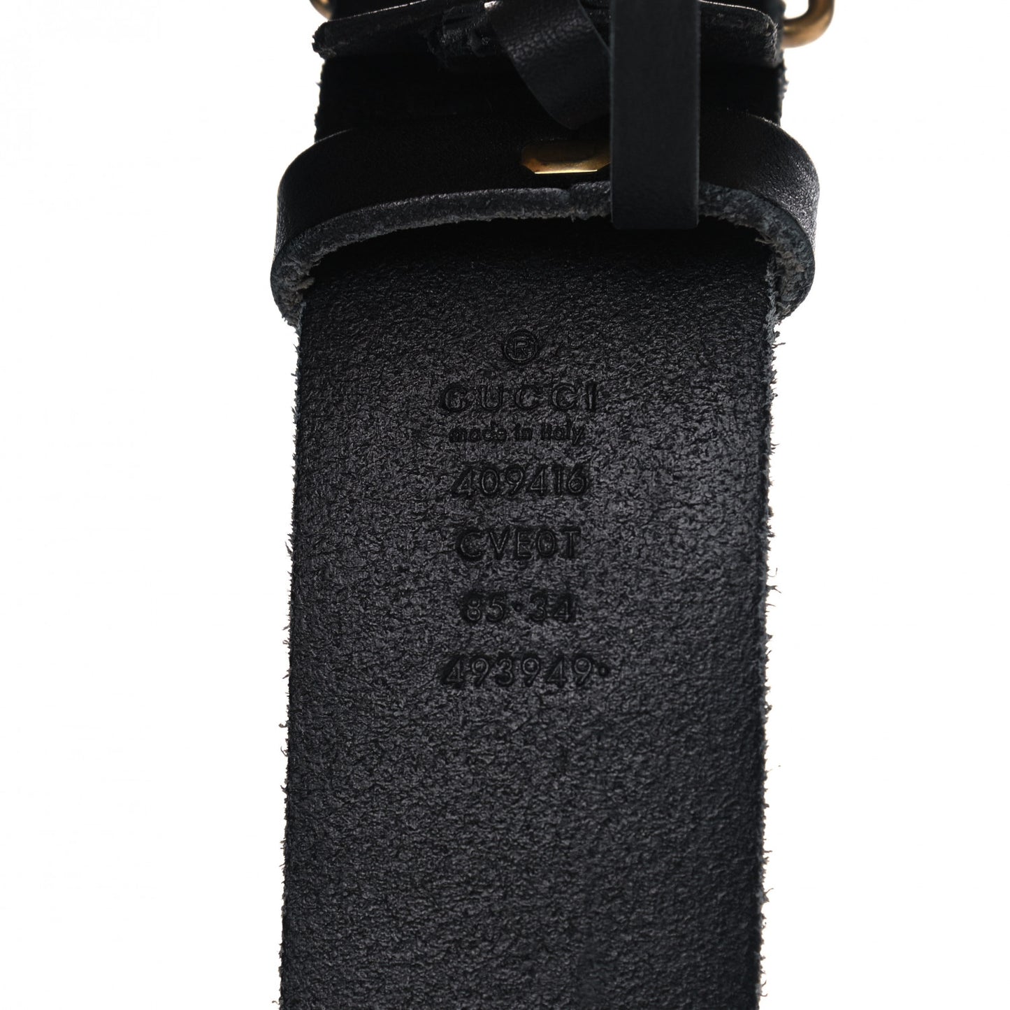 Faded Calfskin Double G 40mm Belt 85 34 Black