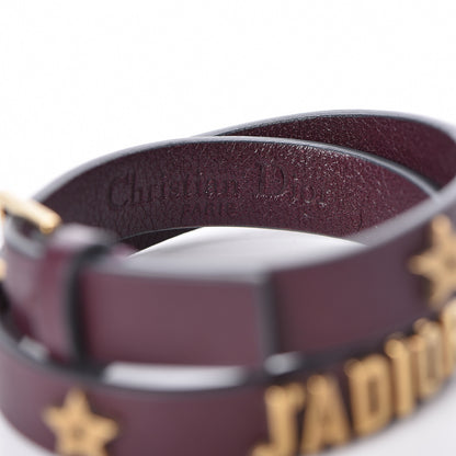 Christian Dior Calfskin Star J'Adior Double Bracelet Wine 4 of 5