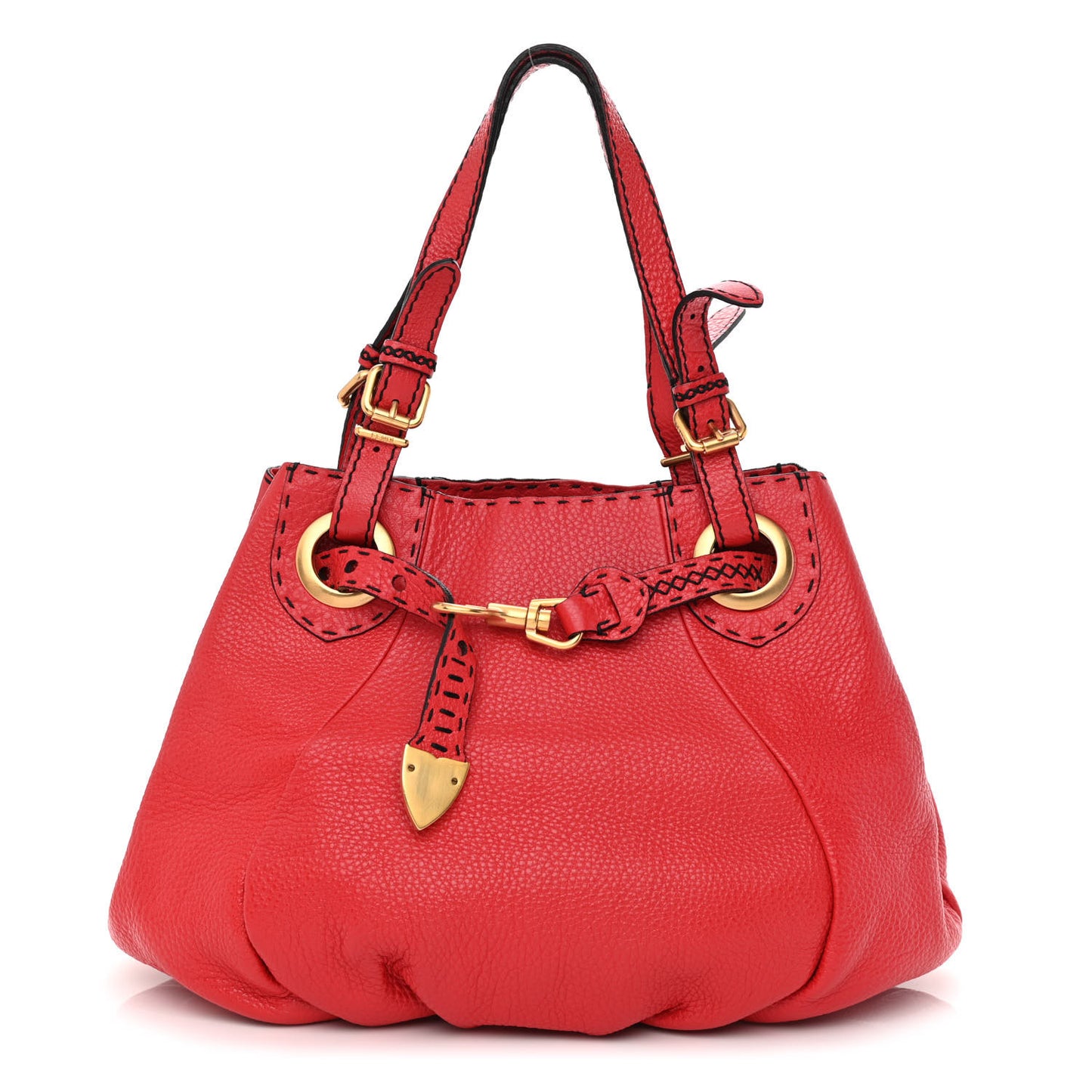 Cuoio Romano Selleria Pomodorino Tote Red