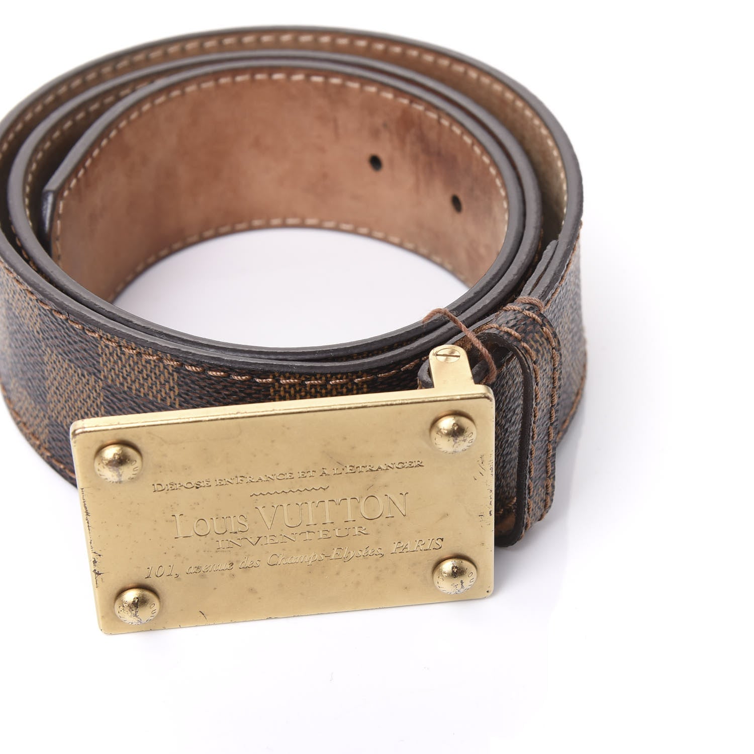 Louis Vuitton Damier Ebene Inventeur Belt 80 32 3 of 9