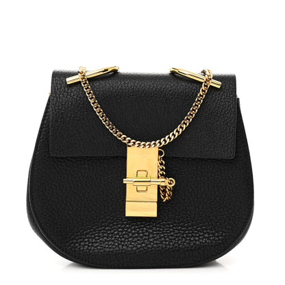 Chloe Grained Lambskin Mini Drew Shoulder Bag Black 1 of 11