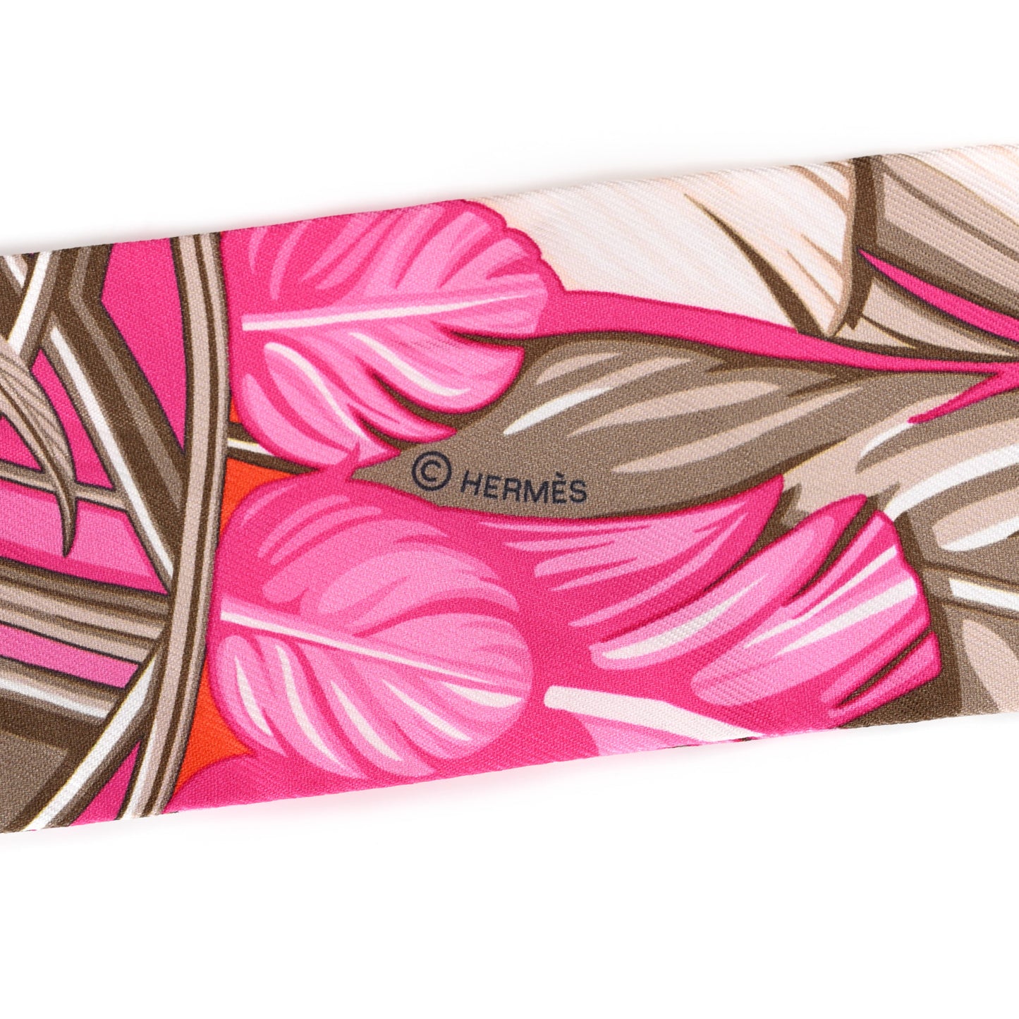 Silk La Danse Pacifique Twilly Orange Fuchsia Kaki