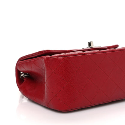 Chanel Caviar Quilted Mini Square Flap Red 9 of 10