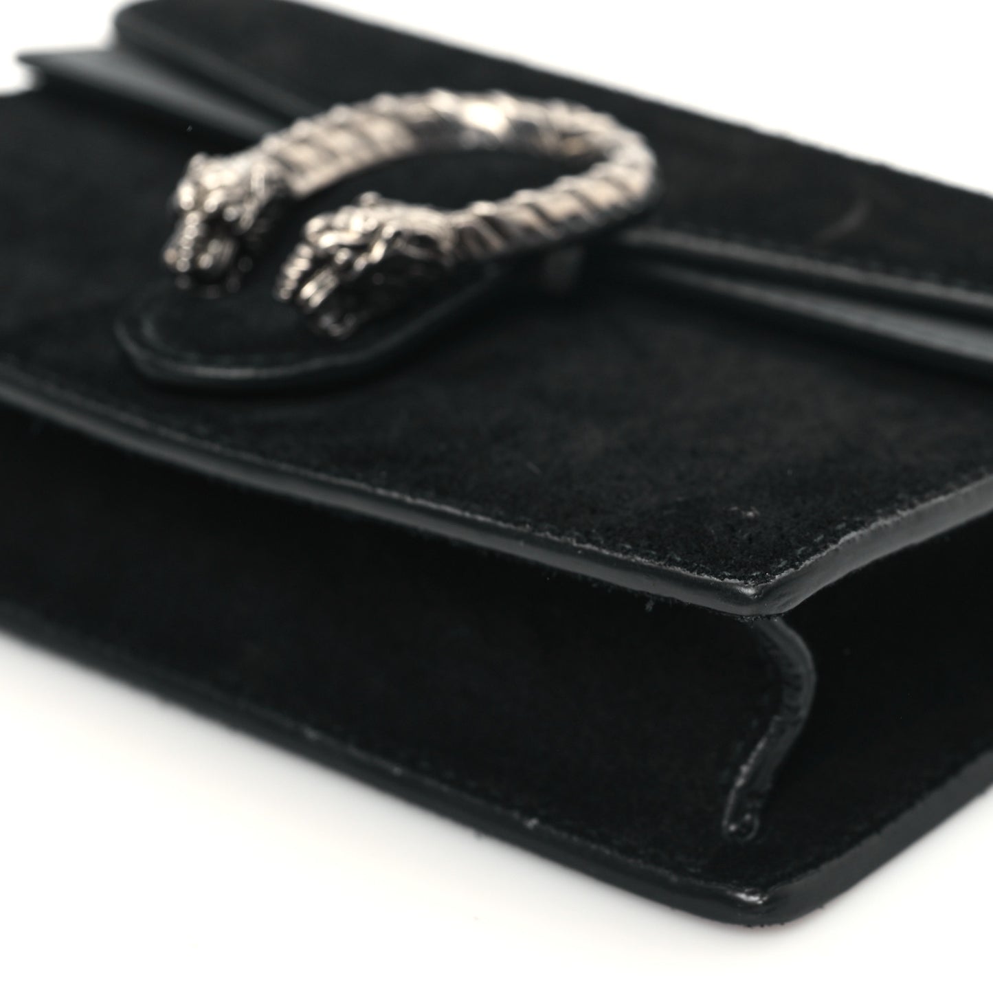 Suede Super Mini Dionysus Shoulder Bag Black