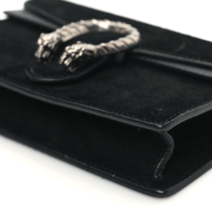 Gucci Suede Super Mini Dionysus Shoulder Bag Black 9 of 11