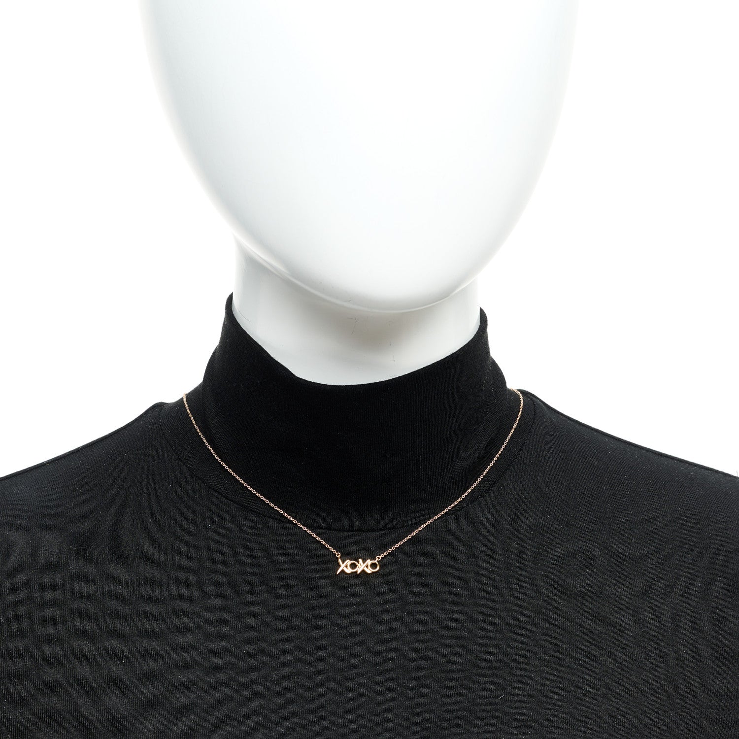Tiffany 18K Rose Gold Paloma Picasso Small Love and Kisses Pendant Necklace 5 of 5