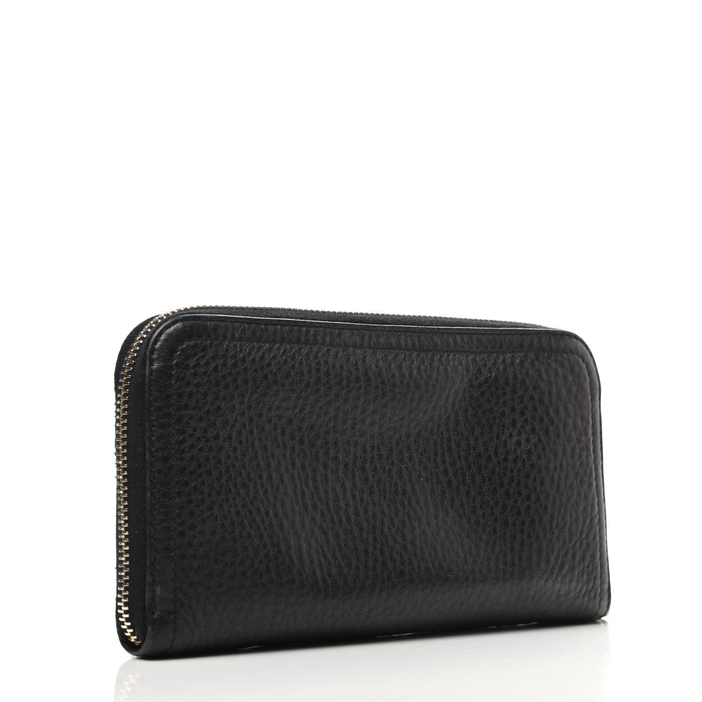 Vitello Daino Zip Around Wallet Black