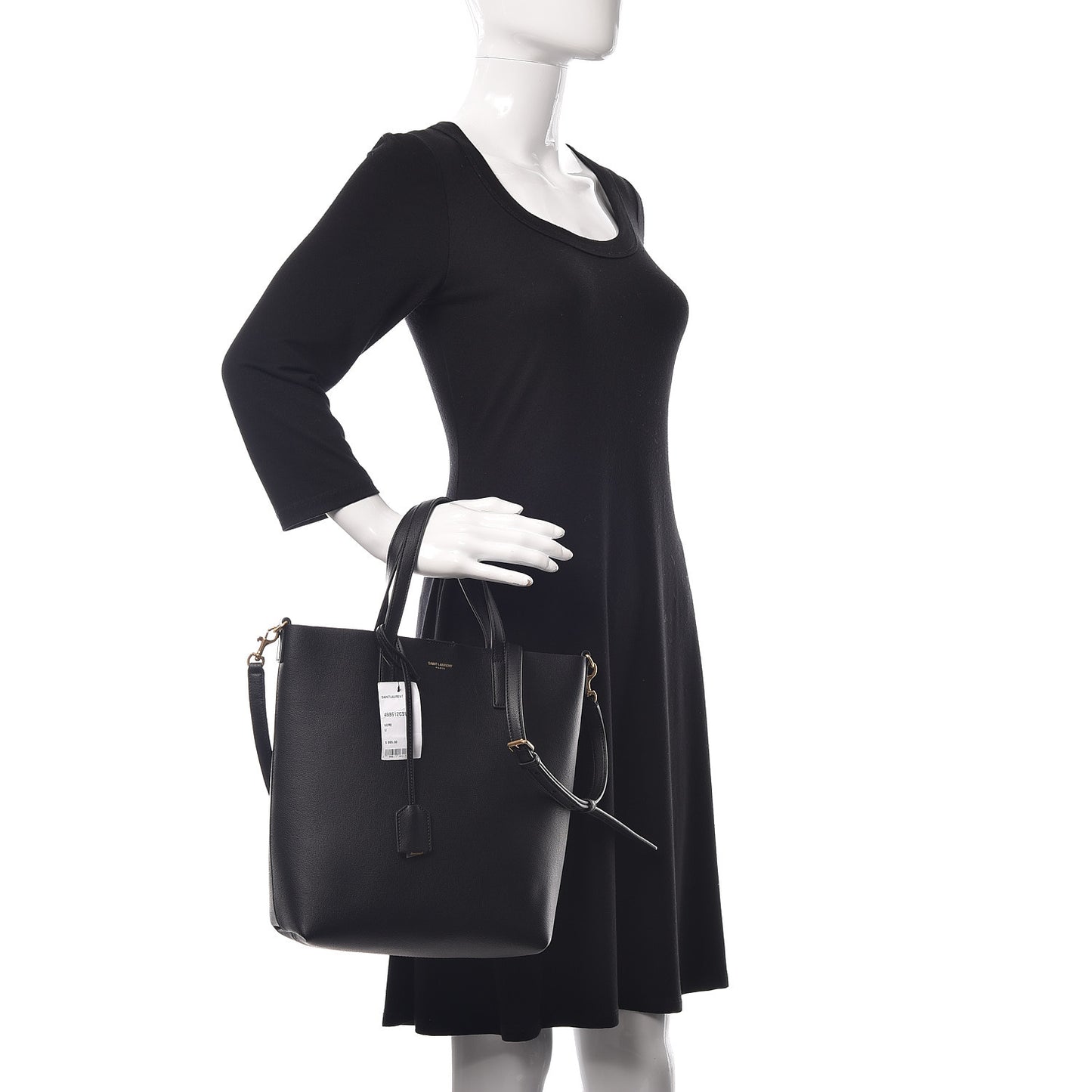 Calfskin Toy Shopping Tote Black