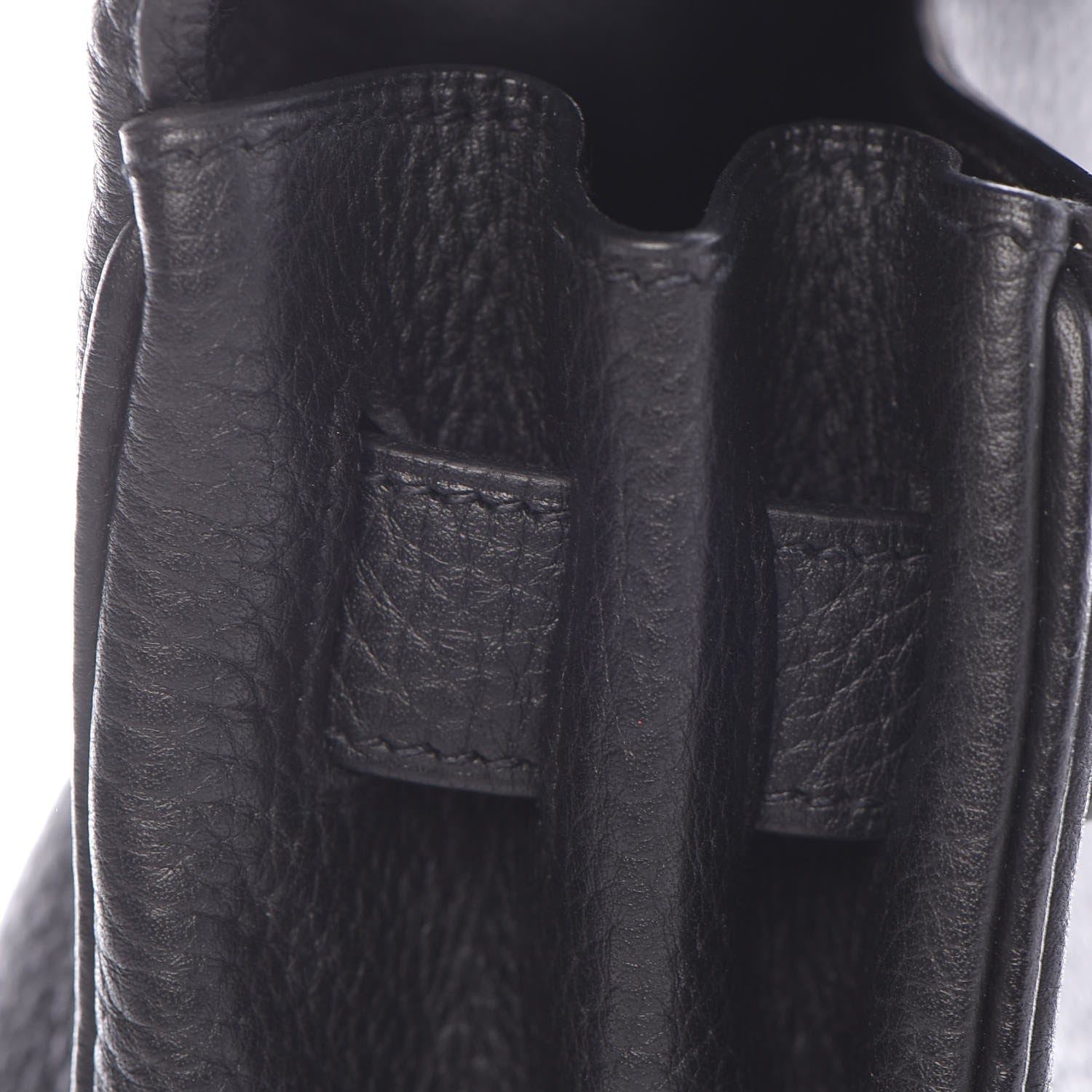 Hermes Taurillon Clemence Shoulder Kelly 40 Black 12 of 33