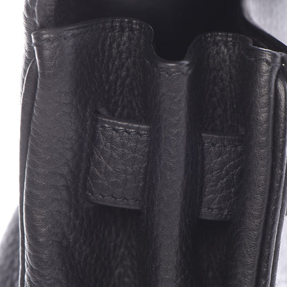 Hermes Taurillon Clemence Shoulder Kelly 40 Black 12 of 33