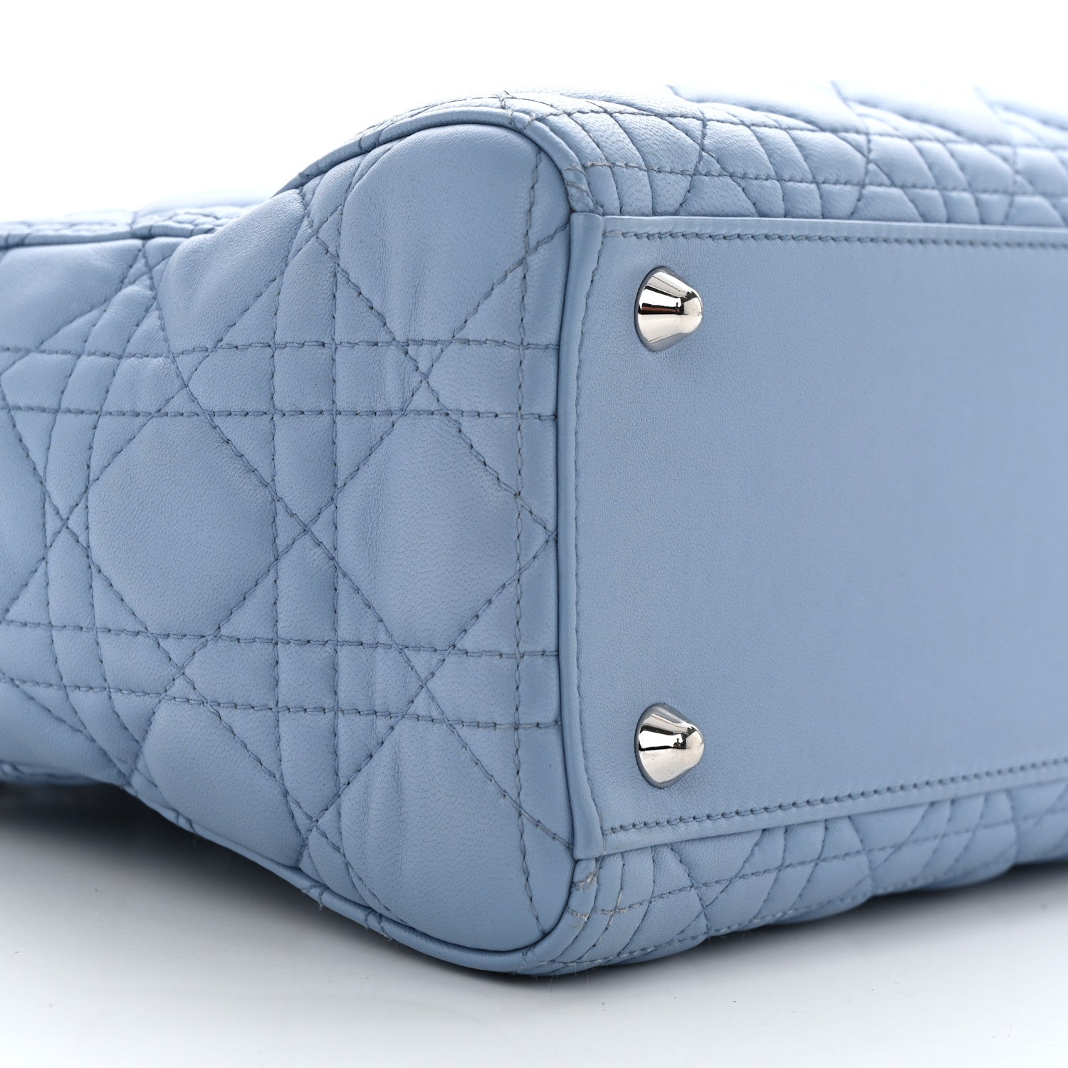 Christian Dior Lambskin Cannage Large Lady Dior Light Blue 9 of 11