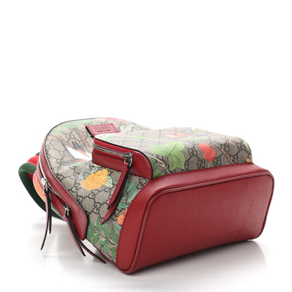Gucci GG Supreme Monogram Tian Web Small Day Backpack Beige Multicolor Red 4 of 11