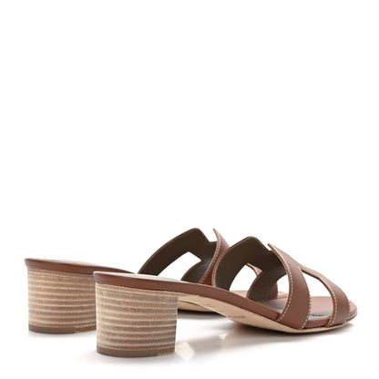 Hermes Calfskin Oasis Sandals 40.5 Gold 3 of 7