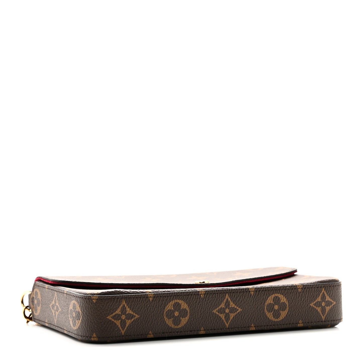 Monogram Pochette Felicie Chain Wallet Fuchsia