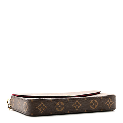 Louis Vuitton Monogram Pochette Felicie Chain Wallet Fuchsia 5 of 11
