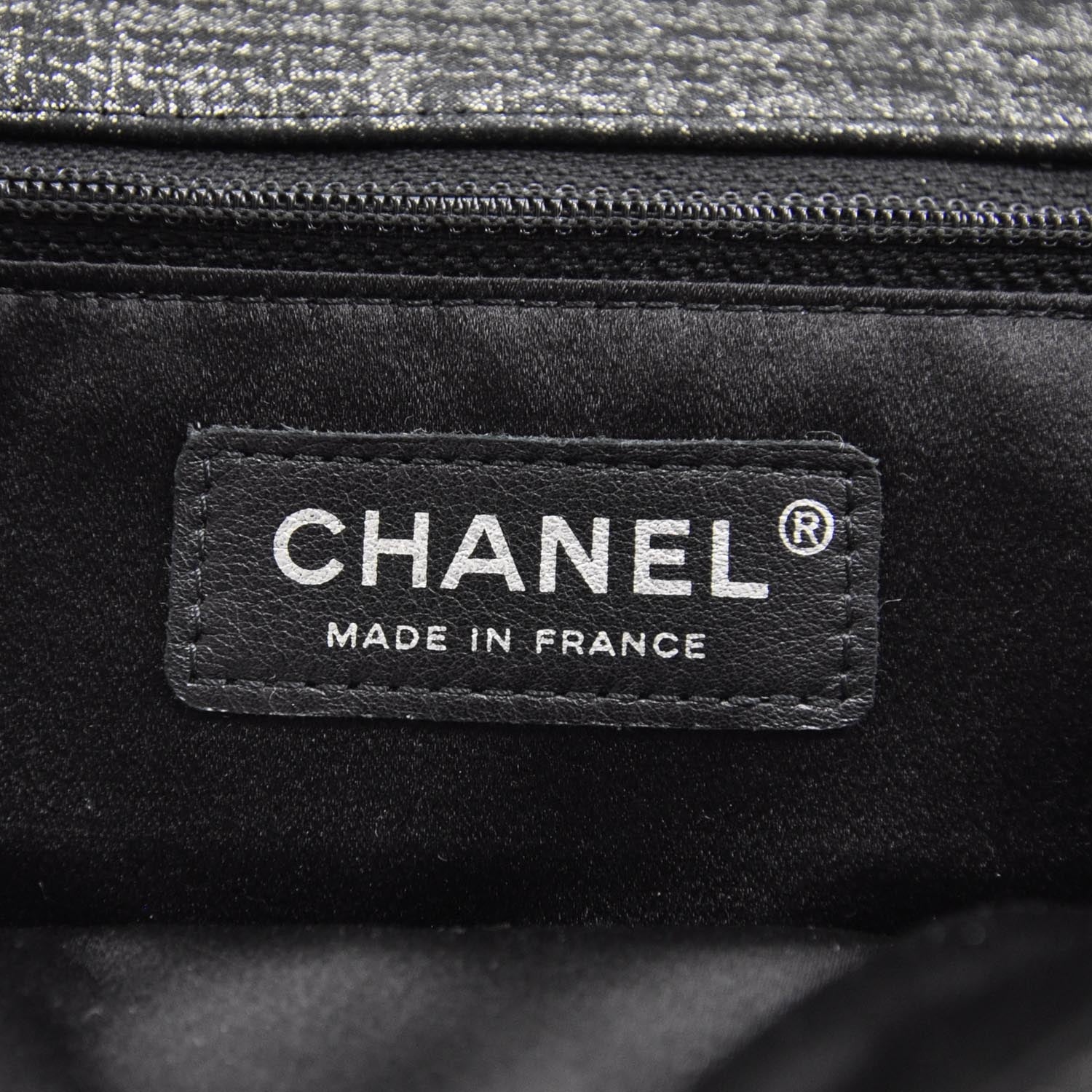 Chanel Glitter Fabric Quilted Clutch w Butterfly Chain 7 of 10