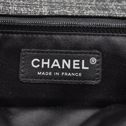 Chanel Glitter Fabric Quilted Clutch w Butterfly Chain 7 of 10