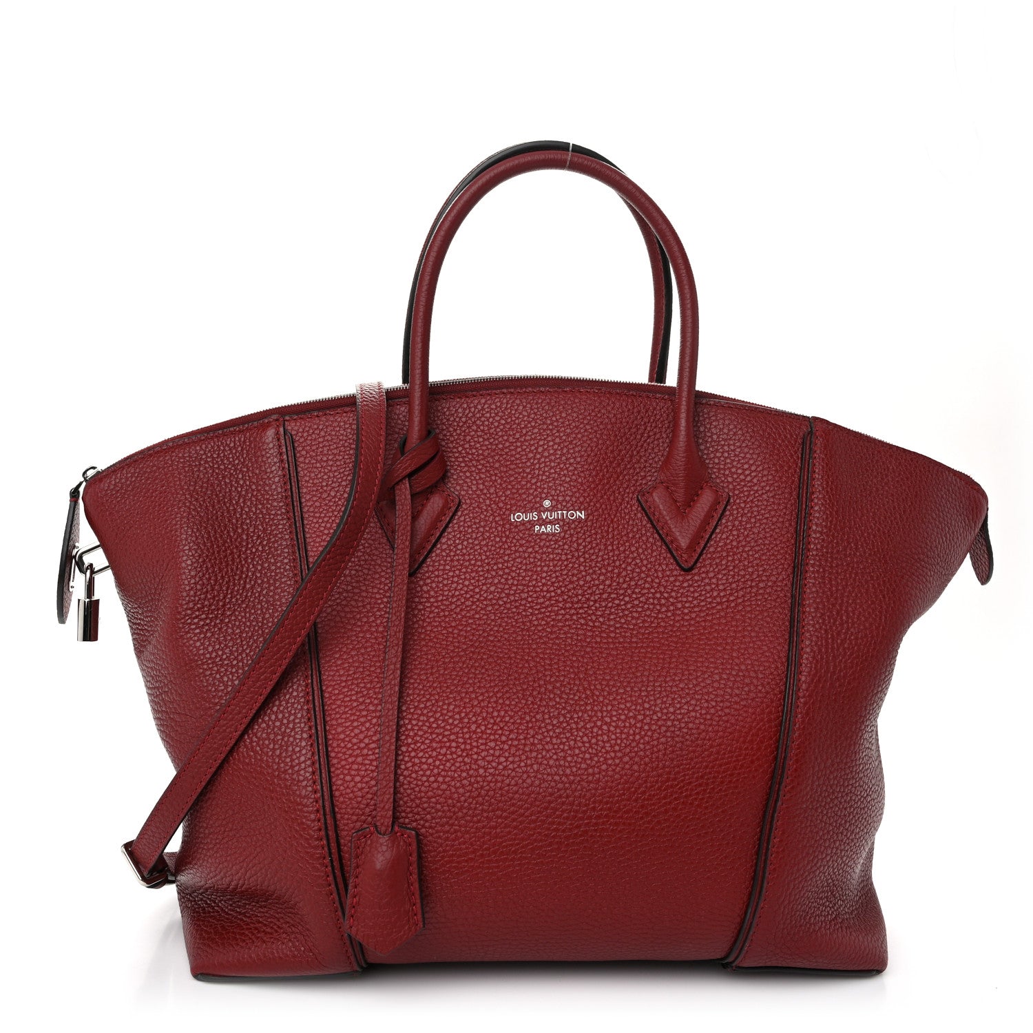 Louis Vuitton Veau Cachemire Soft Lockit MM Griotte 1 of 9