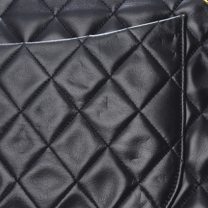 Chanel Lambskin Quilted XL Jumbo Single Flap Black 14 of 15