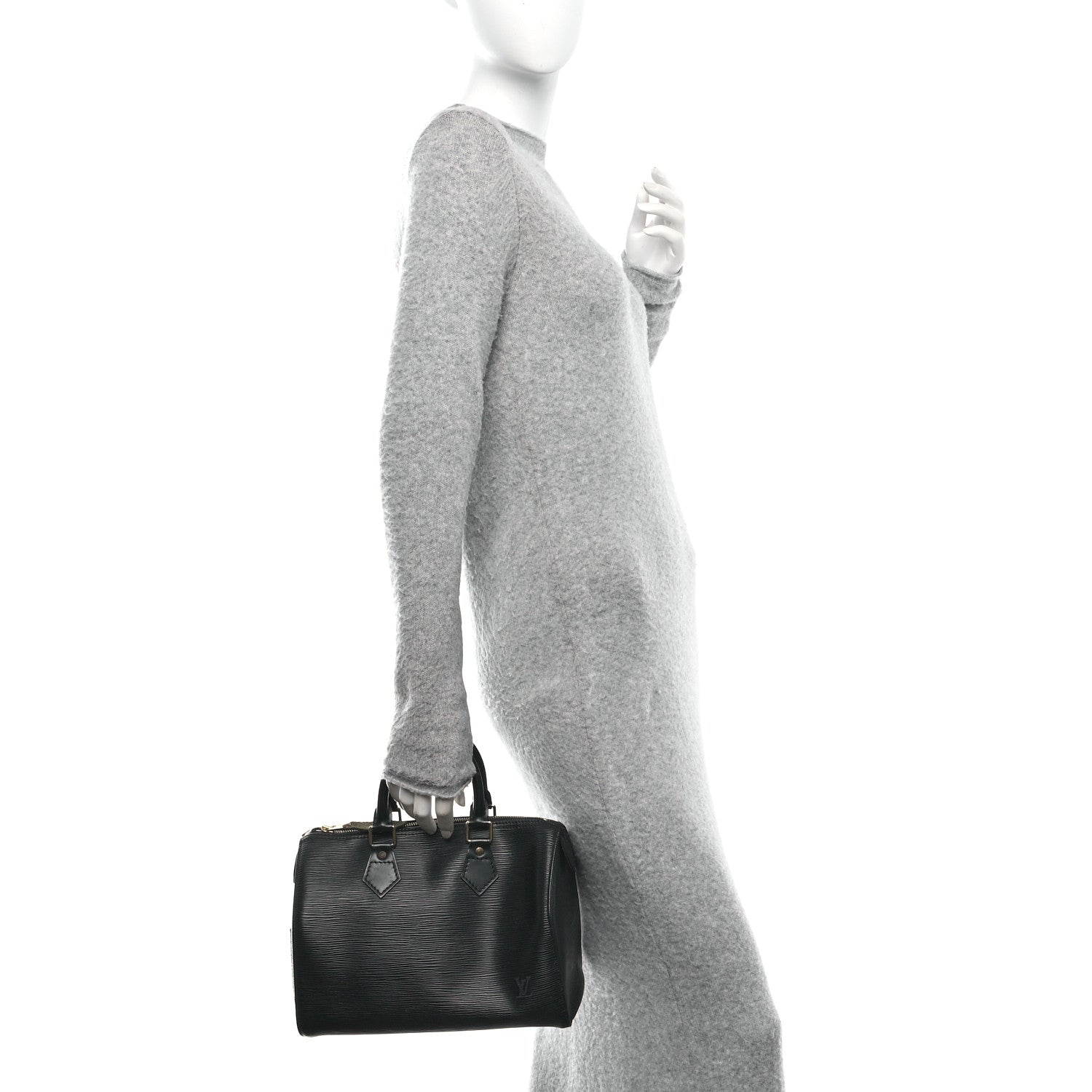 Louis Vuitton Epi Speedy 25 Black 2 of 8