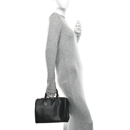 Louis Vuitton Epi Speedy 25 Black 2 of 8