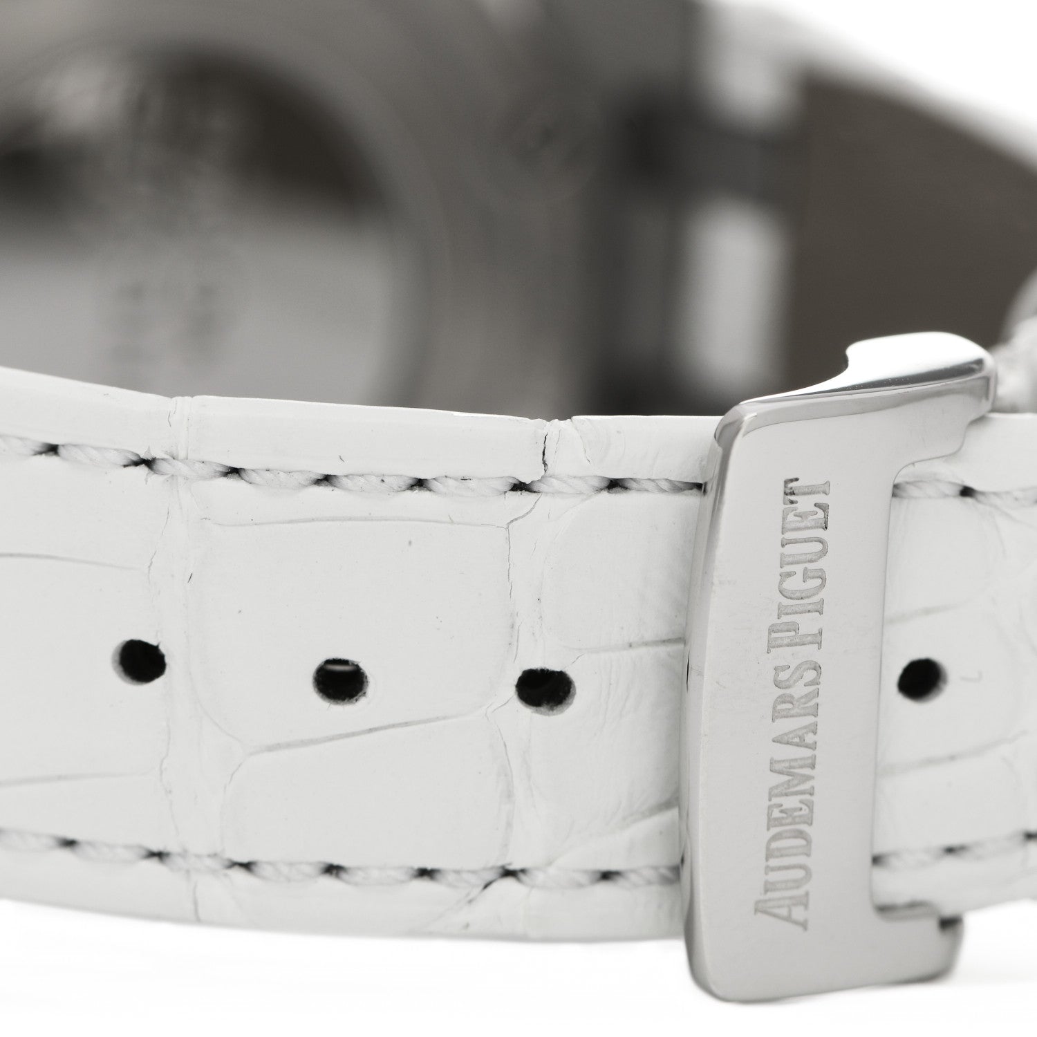 Audemars Piguet Stainless Steel Alligator 37mm Royal Oak Offshore Chronograph Automatic Watch Black 26283ST.OO.D002CA.01 5 of 5