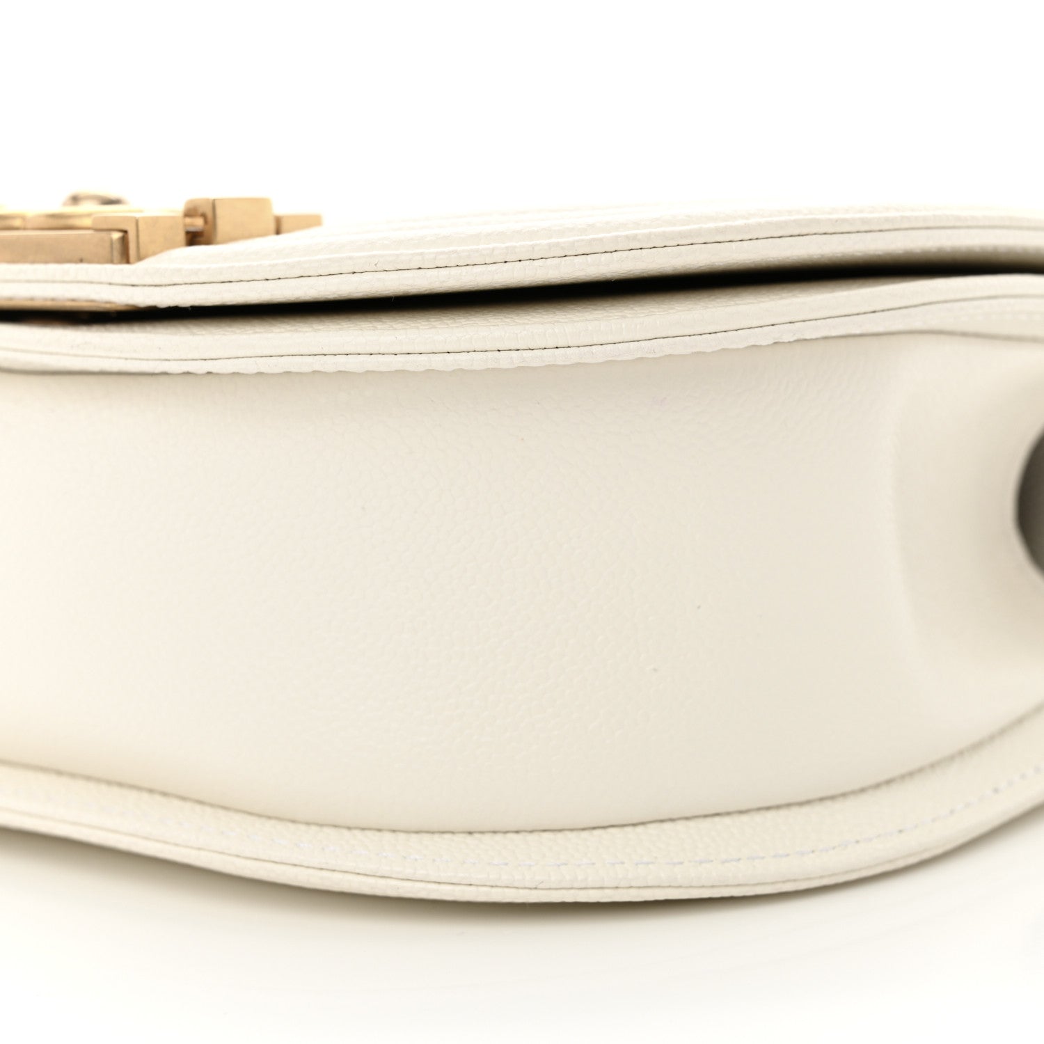 Chanel Caviar Quilted Small Boy Messenger Bag White 10 of 10