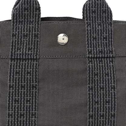 Hermes Canvas Herline PM Tote Grey 7 of 10
