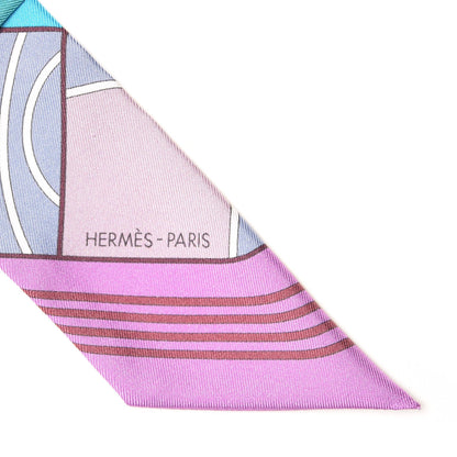 Hermes Silk Sport Twilly Canards Fuchsia Mauve 3 of 5