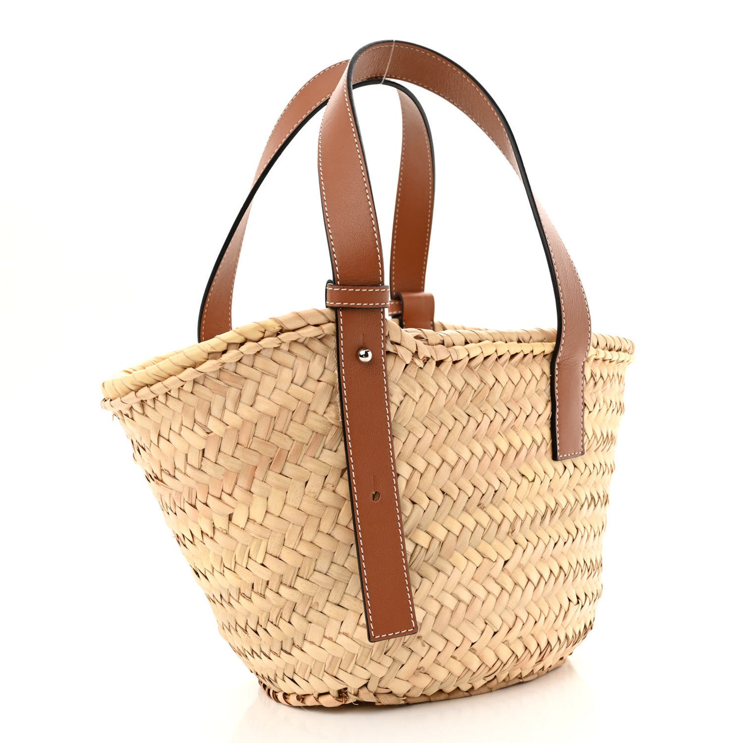 Raffia Small Basket Tote Bag Natural Tan