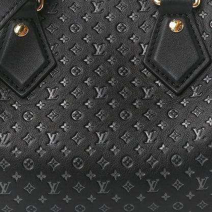 Louis Vuitton Calfskin Nanogram Embossed Speedy 20 Black 7 of 9