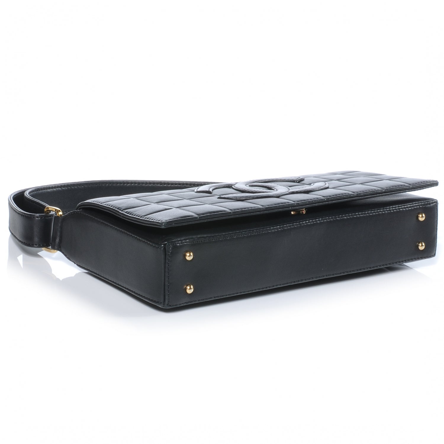 Chanel Lambskin Chocolate Bar Quilted CC Flap Black 4 of 7