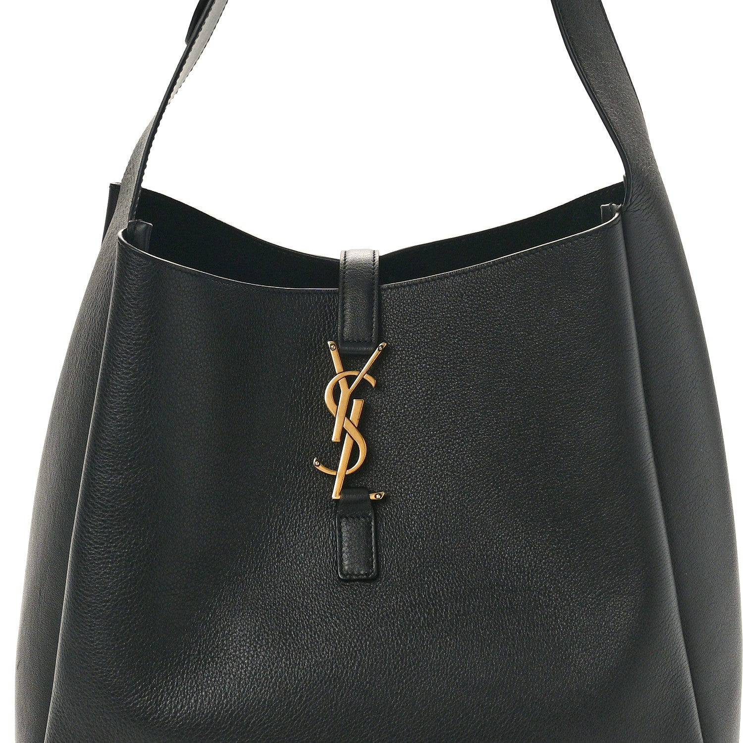 Saint Laurent Smooth Calfskin Large Le 5 A 7 Soft Hobo Black 7 of 9