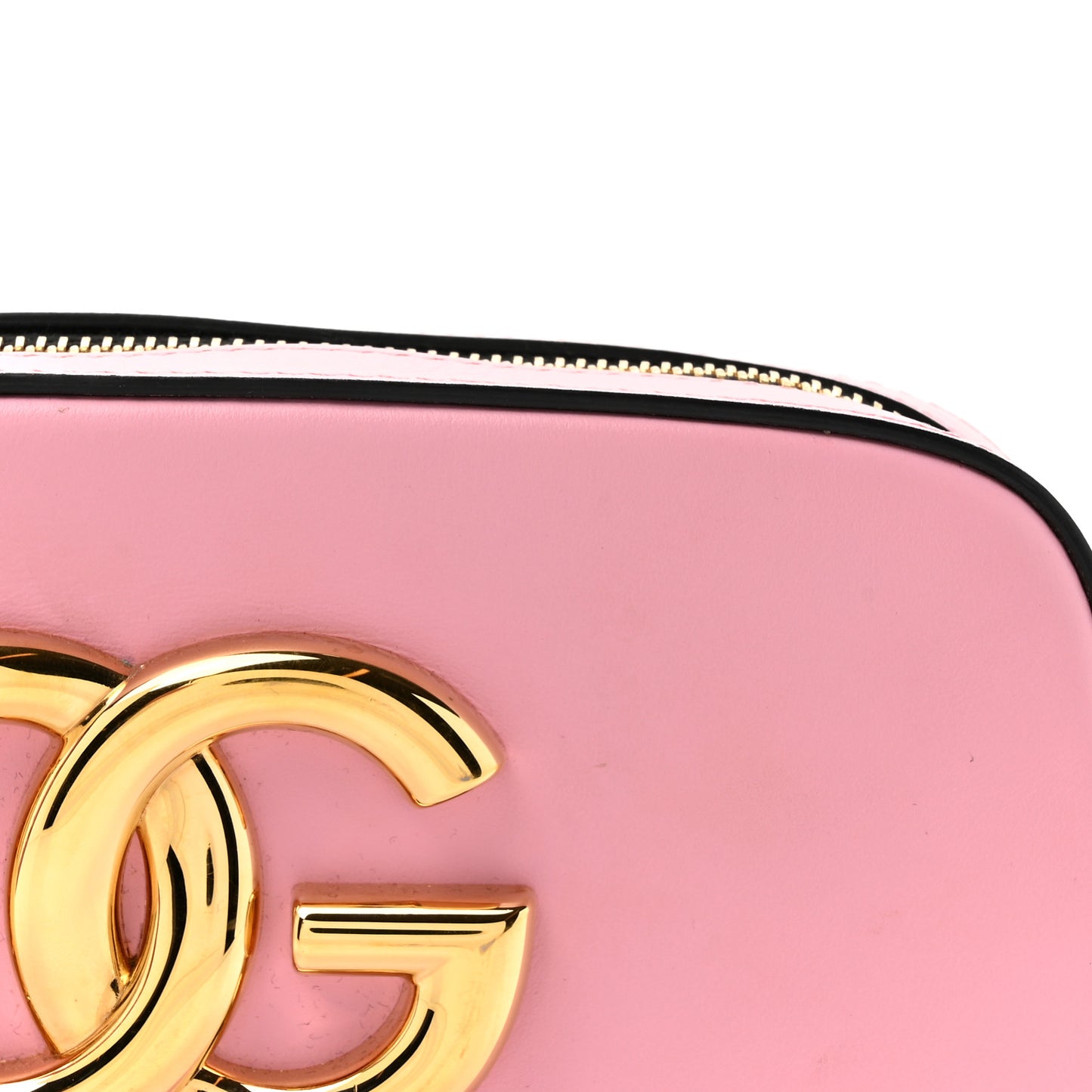 DOLCE GABBANA Calfskin Hot Stuff DG Logo 3.5 Crossbody Bag Baby Pink