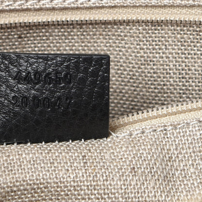 Gucci Dollar Calfskin GG Charm Satchel Black 8 of 8