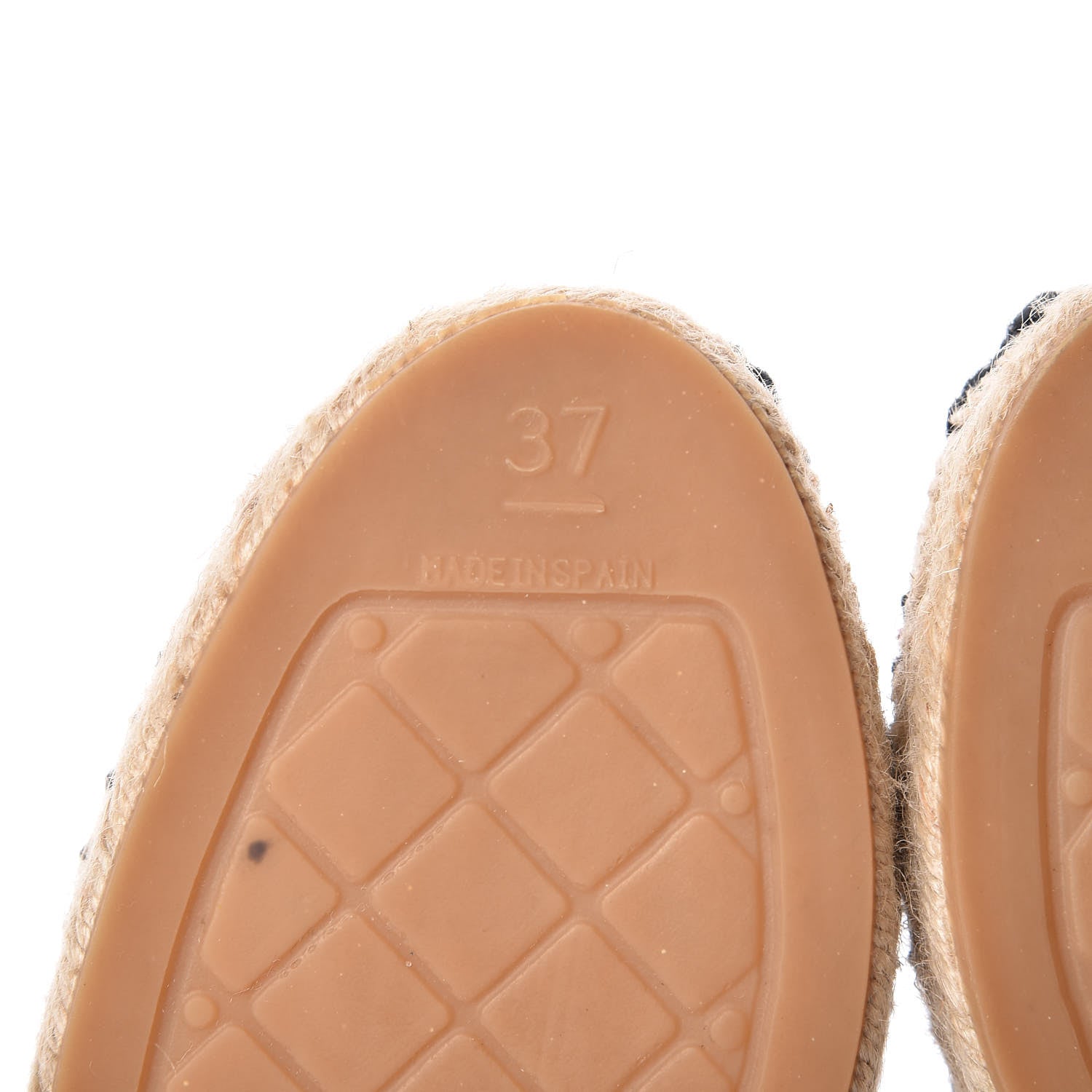 Chanel Fabric Biarritz CC Espadrilles 37 Beige Black 7 of 11