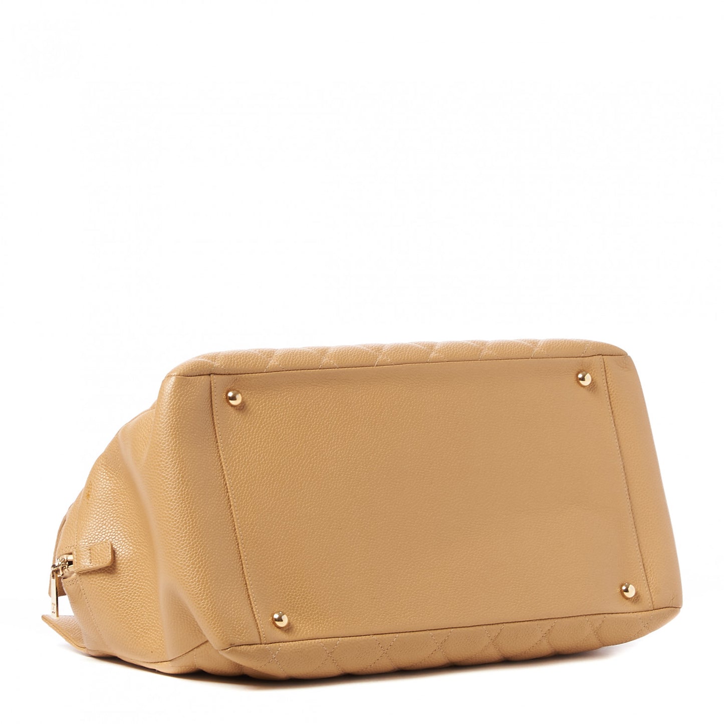 Caviar Quilted Grand Timeless Tote GTT Beige
