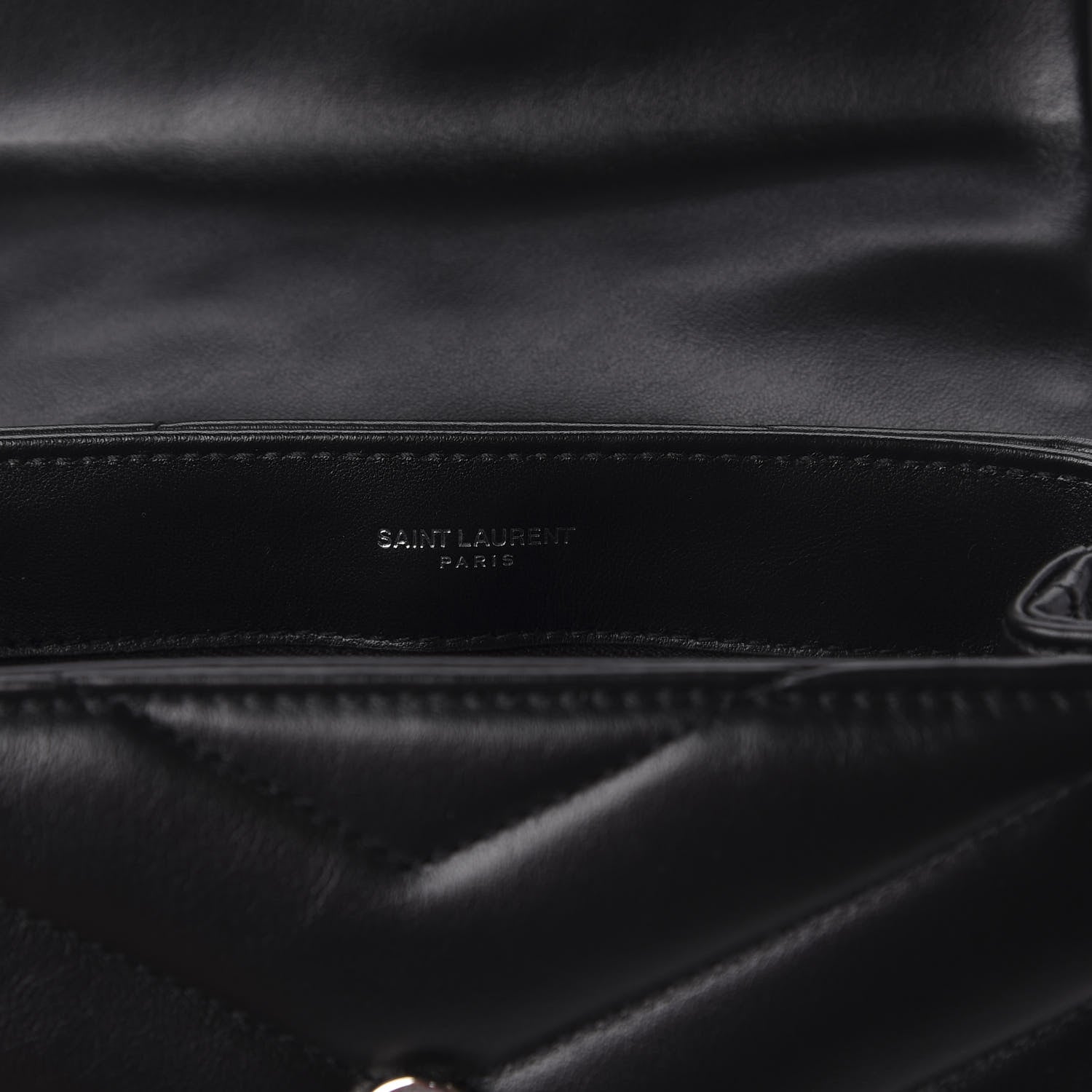 Saint Laurent Calfskin Y Quilted Monogram Toy Loulou Crossbody Bag Black 9 of 11