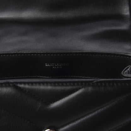 Saint Laurent Calfskin Y Quilted Monogram Toy Loulou Crossbody Bag Black 9 of 11