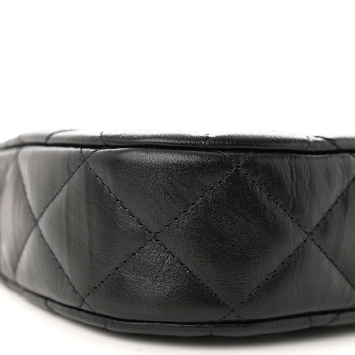 Chanel Crumpled Calfskin Quilted Braided CC Small Hobo Black 9 of 11