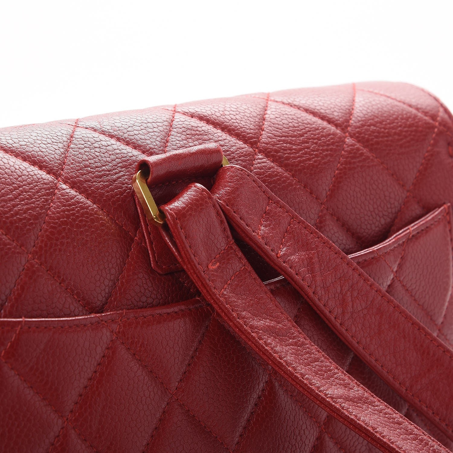 Chanel Caviar Quilted Backpack Red 9 of 11