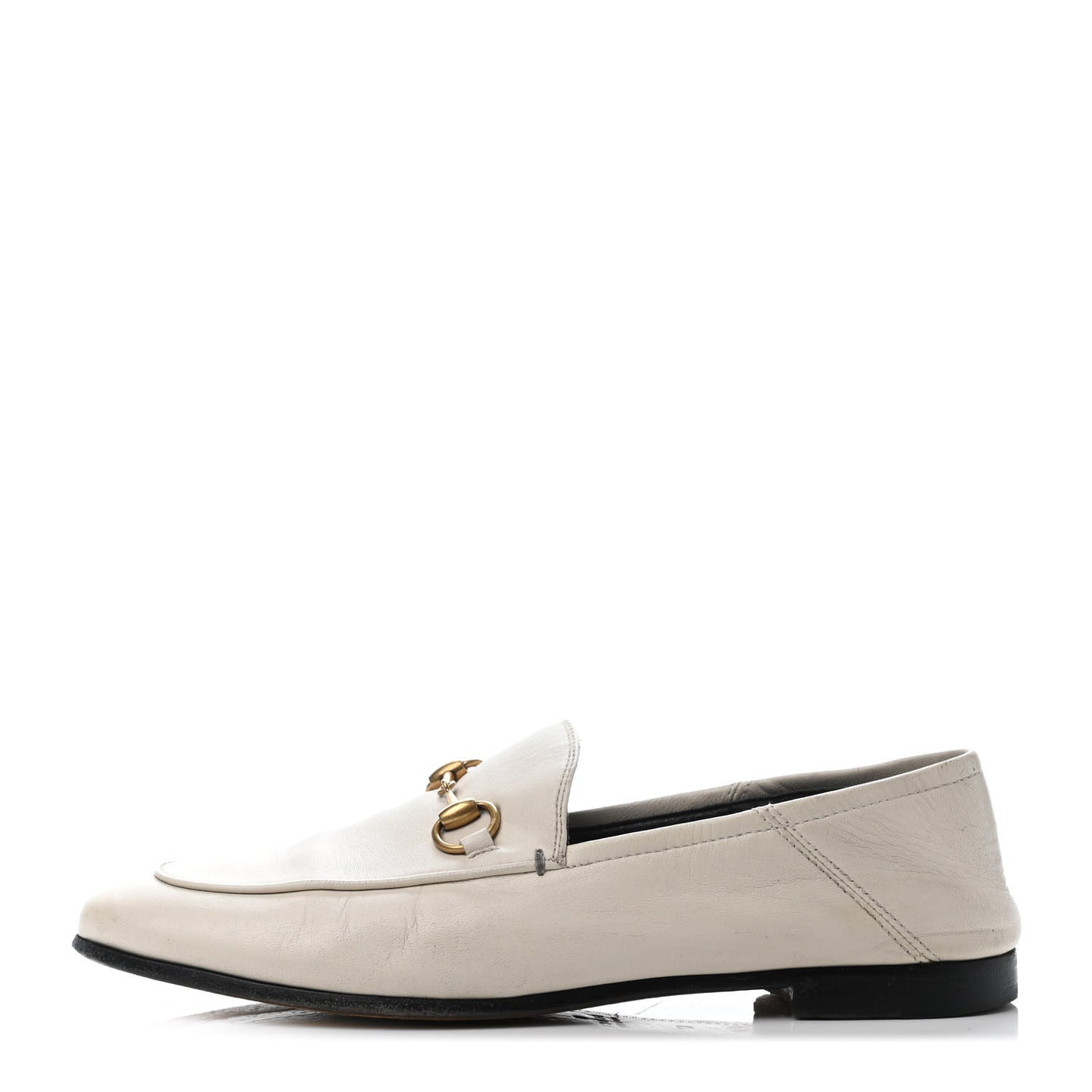 Lambskin Womens Brixton Horsebit Loafers 37 Mystic White
