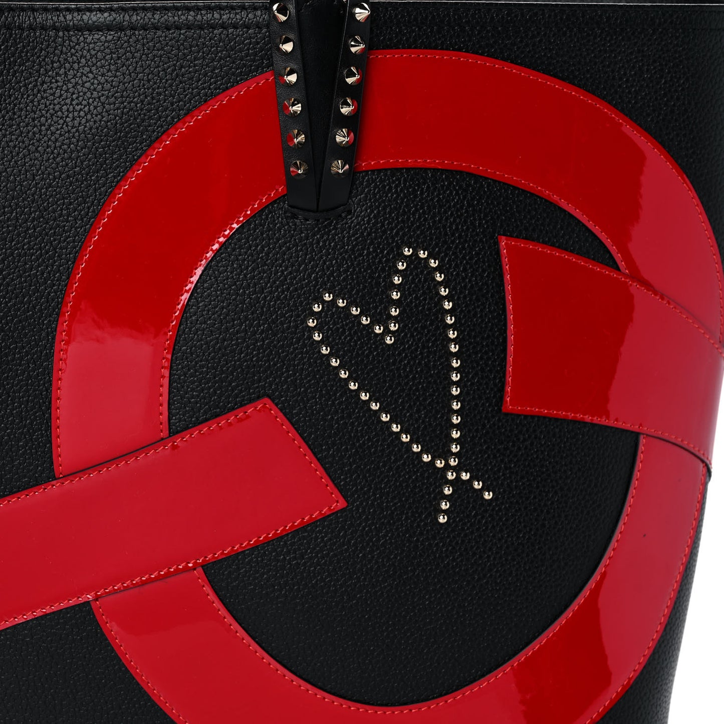 Calfskin Cabata Love Empire Paris Tote Black