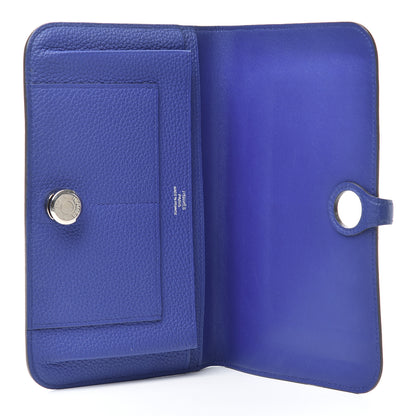 Hermes Togo Dogon Duo Wallet Bleu Electrique 6 of 12