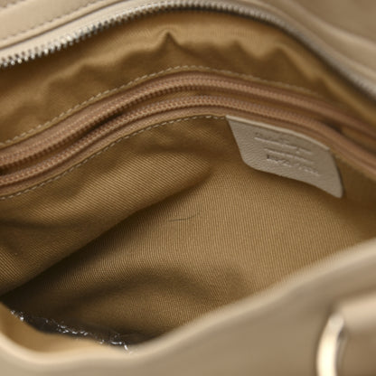 Salvatore Ferragamo Calfskin Vittoria Satchel Ivory 10 of 17
