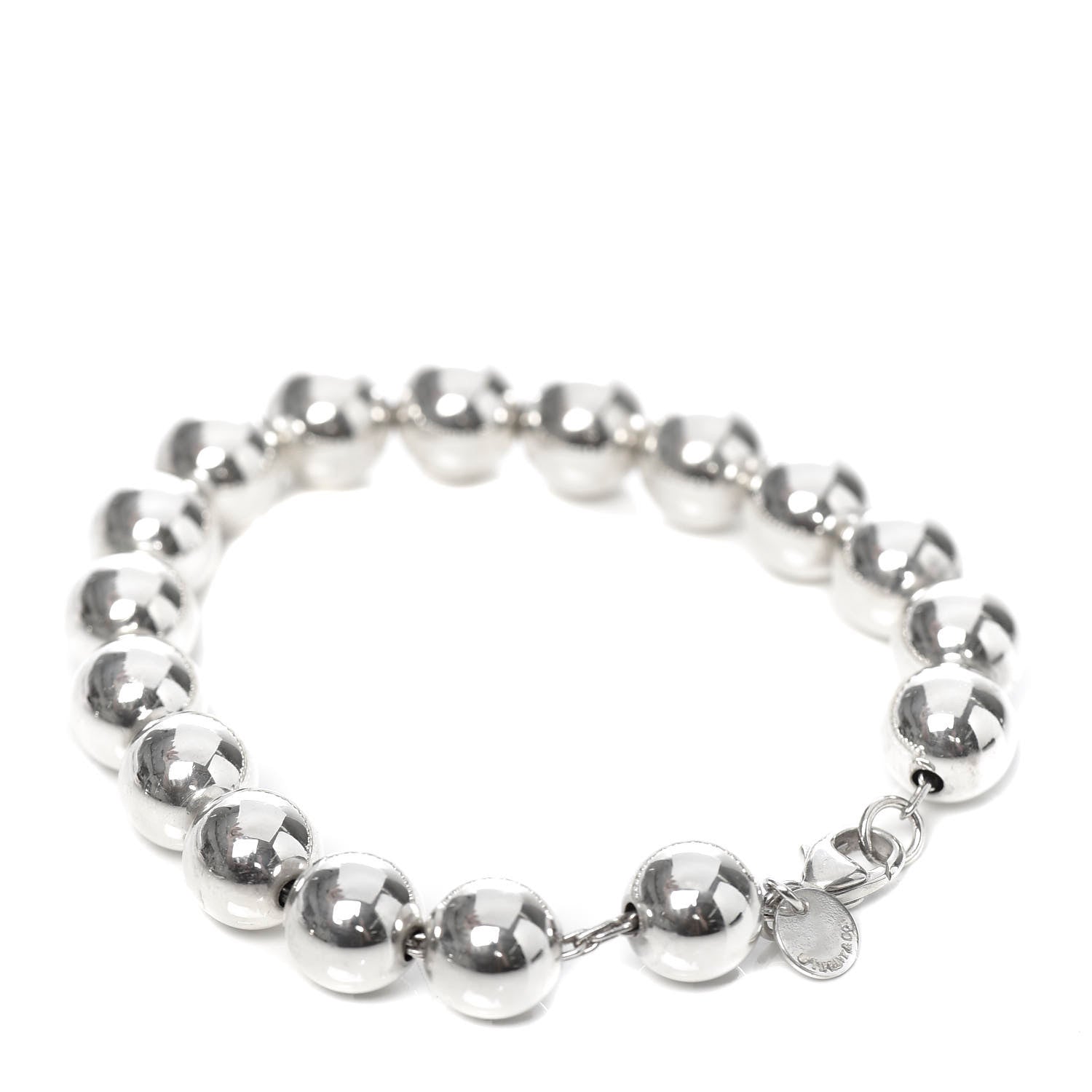 Tiffany Sterling Silver 10mm HardWear Ball Bracelet 1 of 4