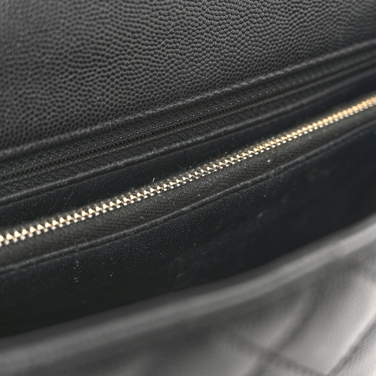 Caviar Lizard Quilted Small Coco Handle Flap Black