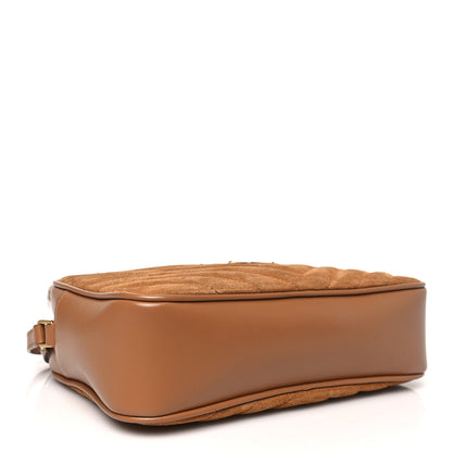 Saint Laurent Suede Matelasse Monogram Lou Camera Bag Cinnamon 4 of 11